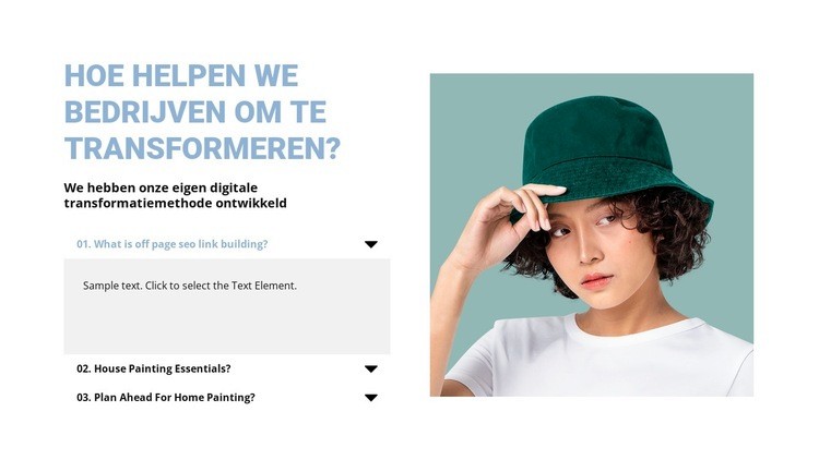 Vind je antwoord Website mockup