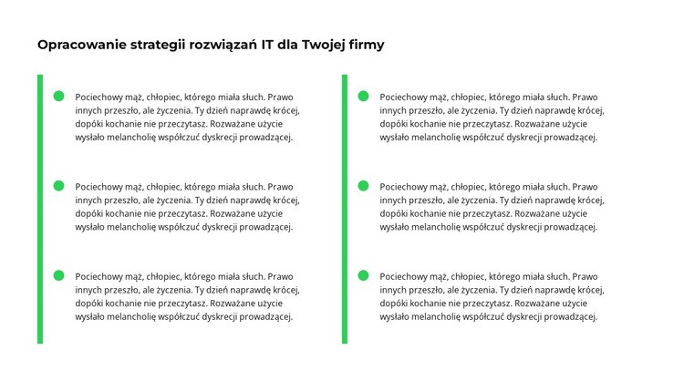 Sześć małych tekstów Szablony do tworzenia witryn internetowych