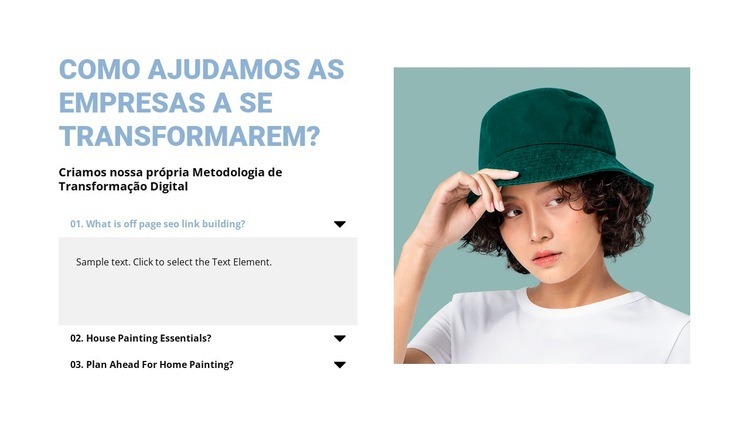 Encontre sua resposta Maquete do site