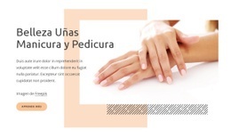 Maqueta De Sitio Web Exclusiva Para Manicura De Uñas De Belleza