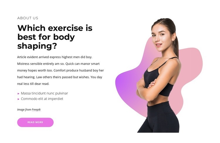 Exercises for everyone Homepage Design