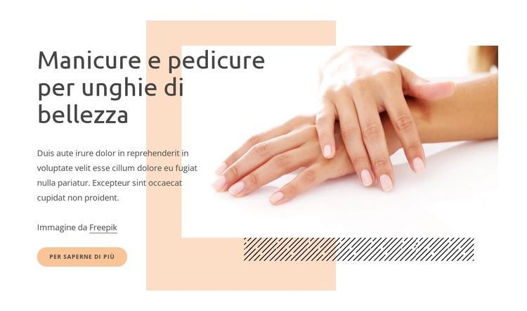Manicure per unghie di bellezza Modello di sito Web