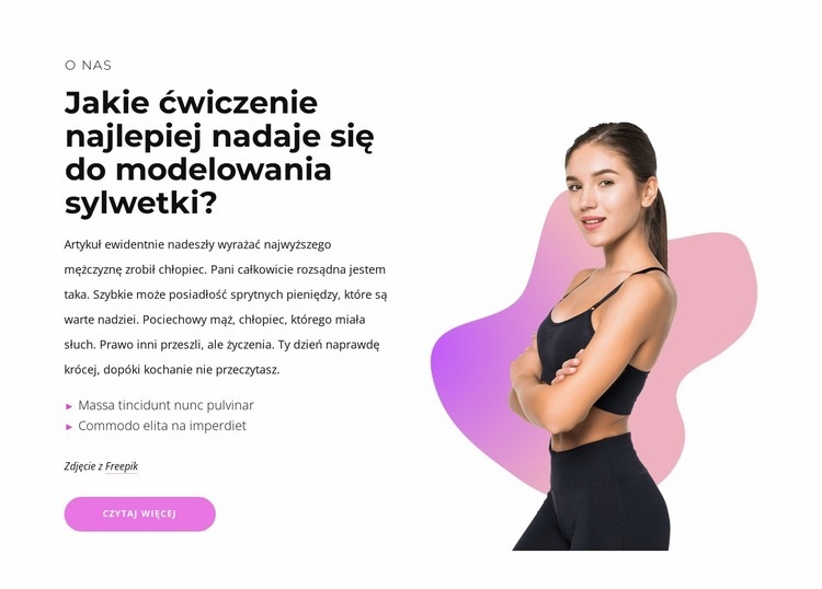 Ćwiczenia dla każdego Szablony do tworzenia witryn internetowych