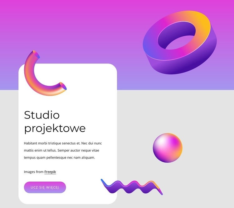 Animowane kształty Szablony do tworzenia witryn internetowych