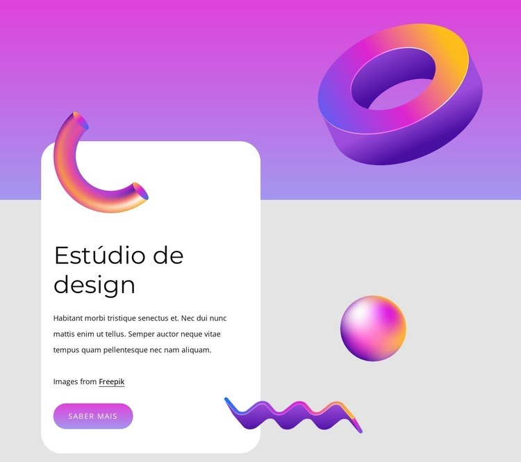 Formas animadas Landing Page