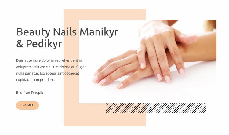 Skönhet naglar manikyr CSS -mall
