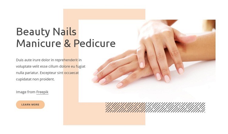 Beauty nails manicure Web Page Design