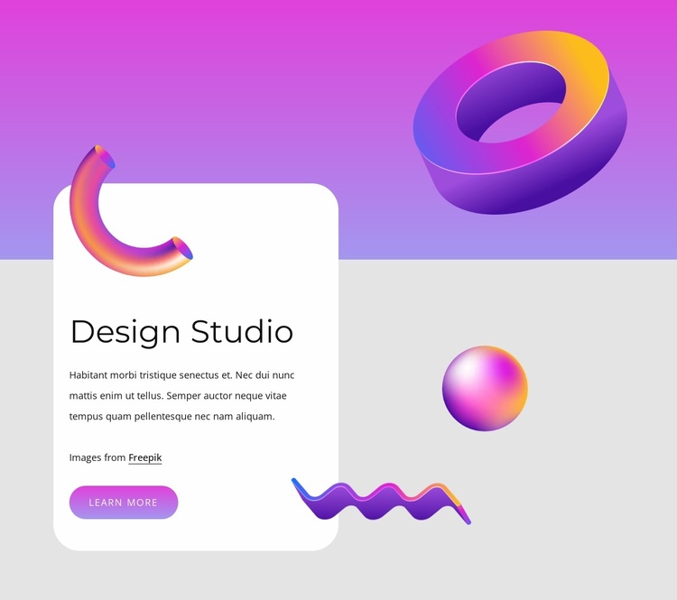Animated shapes Website Template