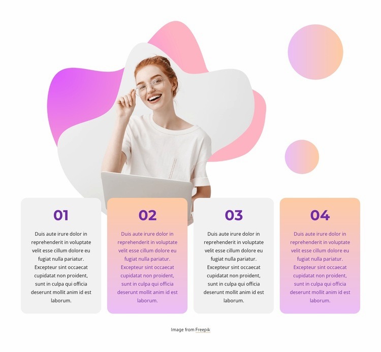 Grid repeater with animated shapes Homepage Design