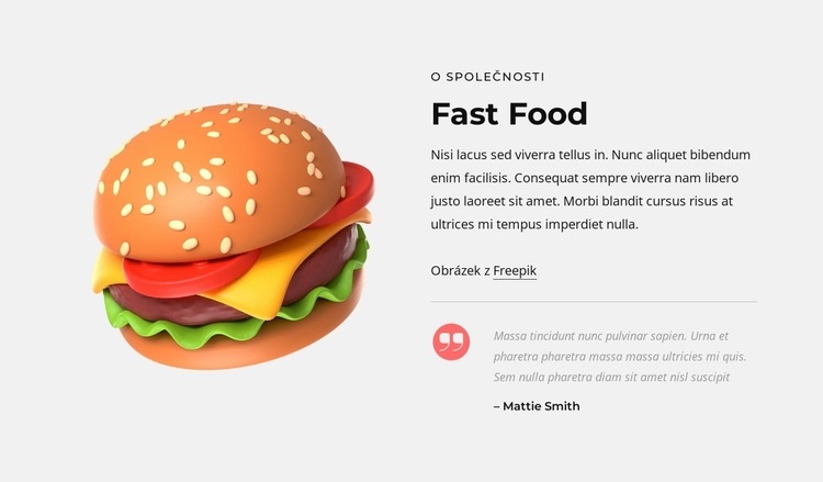 Cheeseburger Šablona HTML