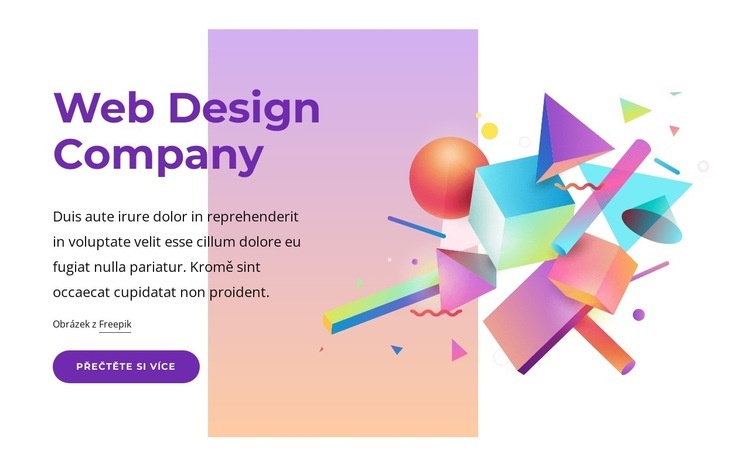 Elegantní web design Šablona webové stránky