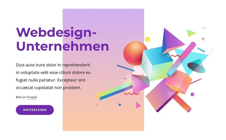 Elegantes Webdesign Website-Modell