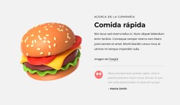 Hamburguesa Con Queso Plantilla HTML5 Y CSS3