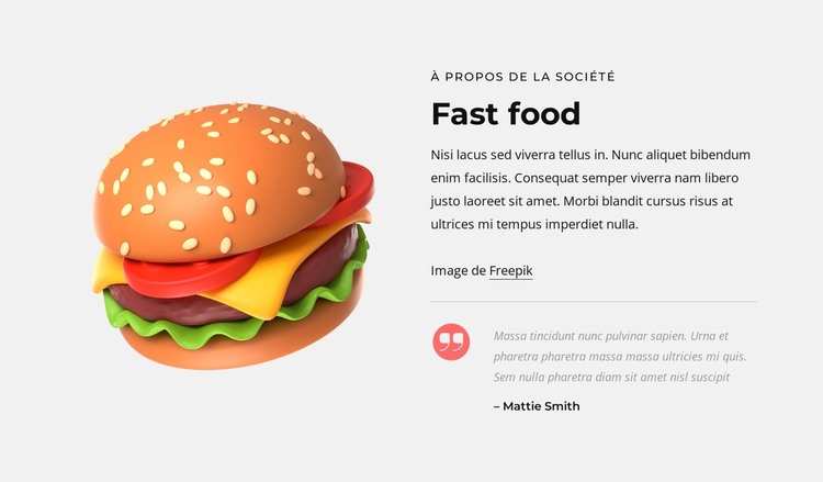 Cheeseburger Modèle HTML