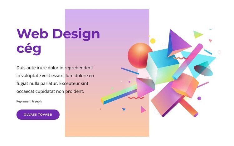 Elegáns web design Weboldal tervezés