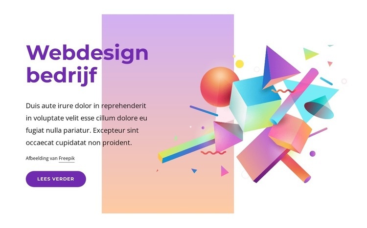 Elegant webdesign Sjabloon voor één pagina