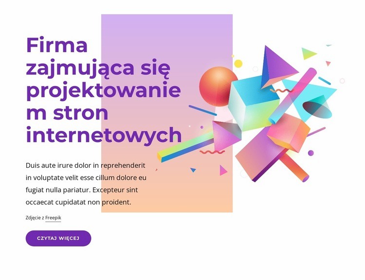 Eleganckie projektowanie stron internetowych Kreator witryn internetowych HTML