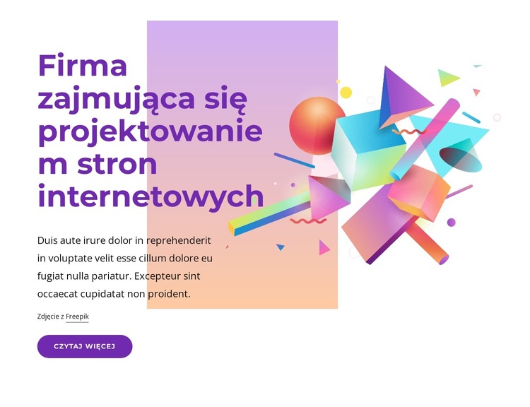 Eleganckie projektowanie stron internetowych Szablon witryny sieci Web