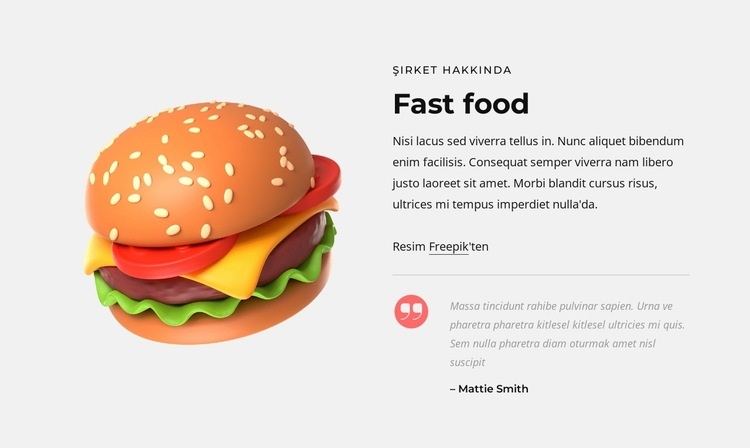 Cheeseburger Web Sitesi Mockup'ı