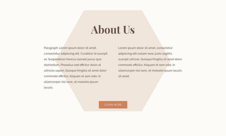 Text with hexagon CSS Template
