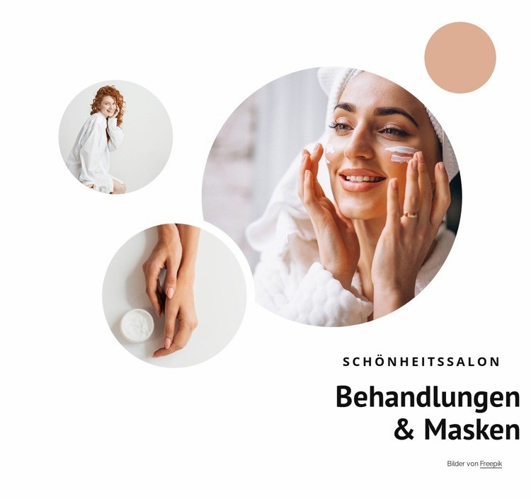 Behandlungen und Masken HTML Website Builder