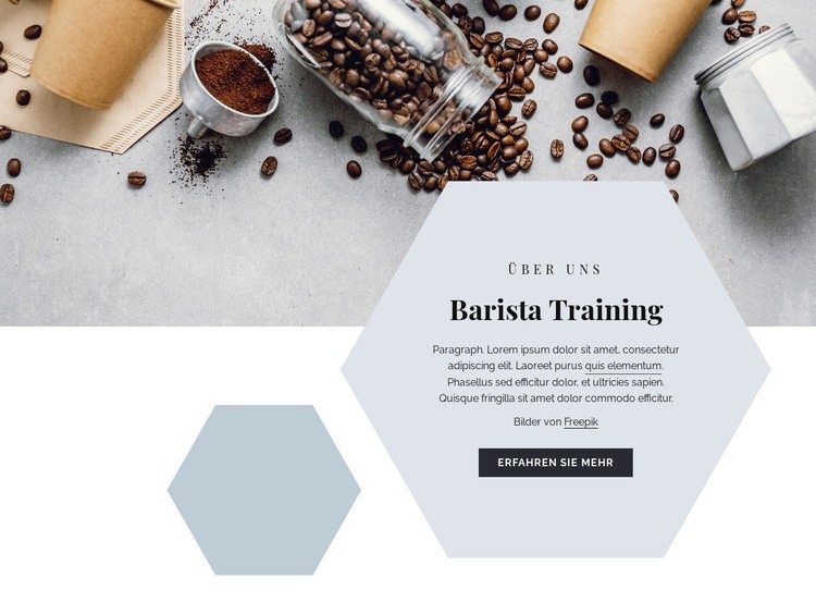 Barista Training HTML5-Vorlage