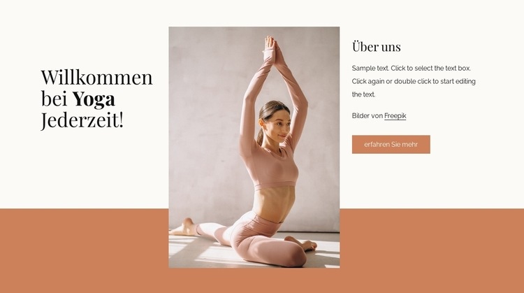 Yoga und Meditationskurse Website Builder-Vorlagen