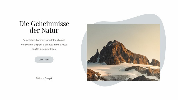 Die Geheimnisse der Natur Landing Page