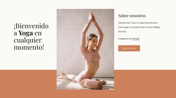 Clases de yoga y meditación Creador de sitios web HTML