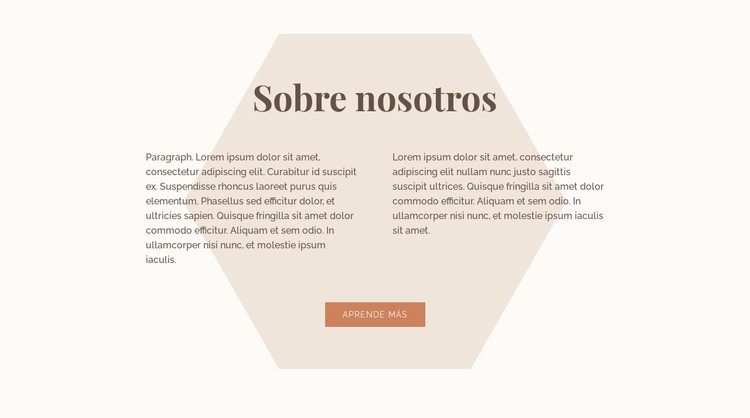 Texto con hexágono Plantilla CSS