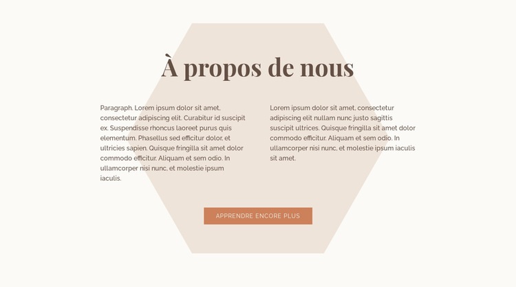 Texte avec hexagone Conception de site Web