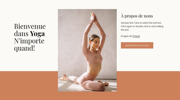 Cours de yoga et de méditation Modèles de constructeur de sites Web