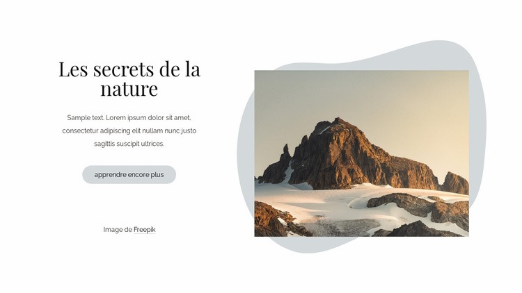 Les secrets de la nature Modèles de constructeur de sites Web