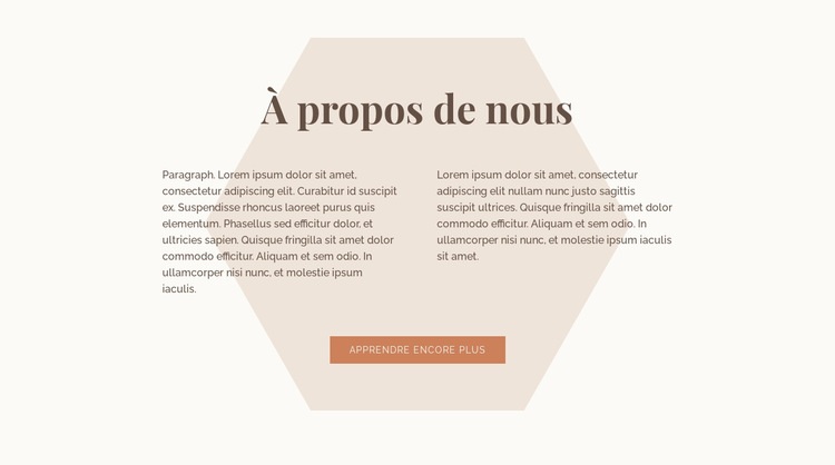 Texte avec hexagone Créateur de site Web HTML