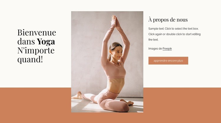 Cours de yoga et de méditation Maquette de site Web