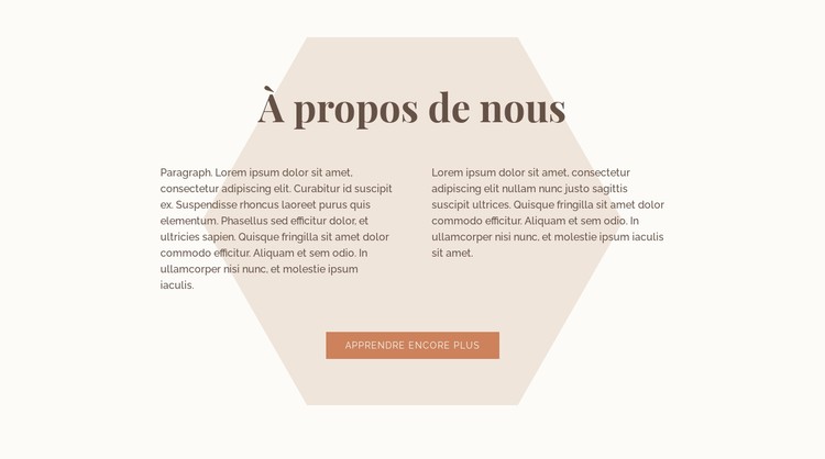 Texte avec hexagone Modèle CSS