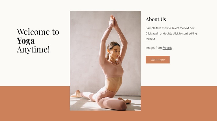 Yoga and meditation classes Homepage Design