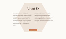 Text with hexagon - HTML5 Template by Nicepage