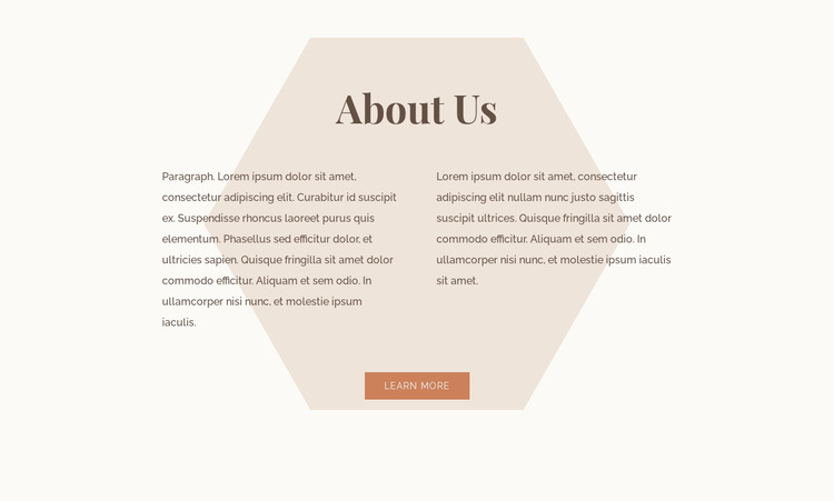 Text with hexagon HTML5 Template