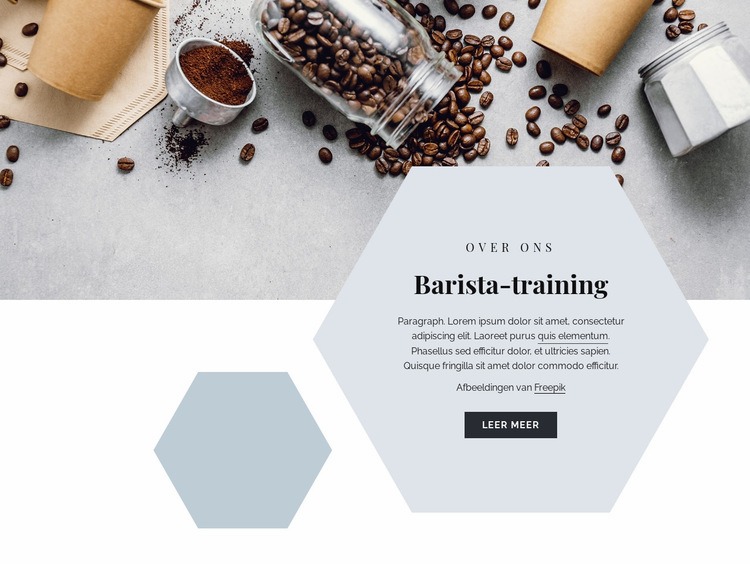 Barista-training HTML5-sjabloon