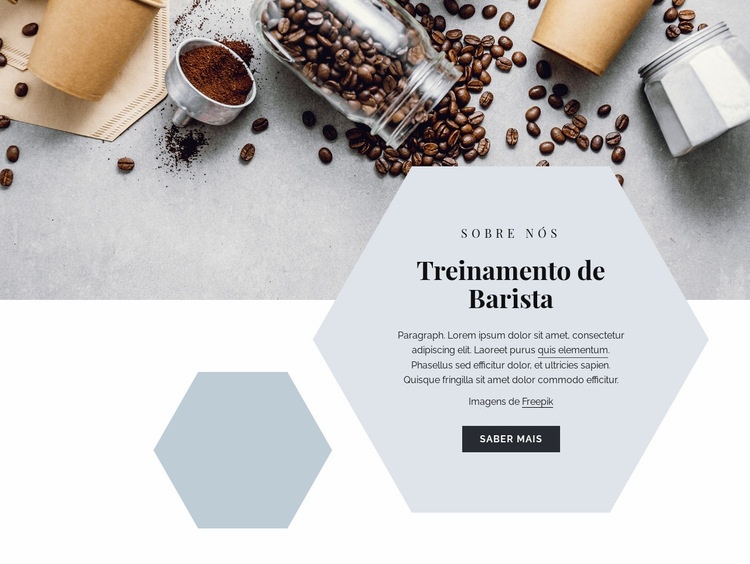 Treinamento de barista Construtor de sites HTML