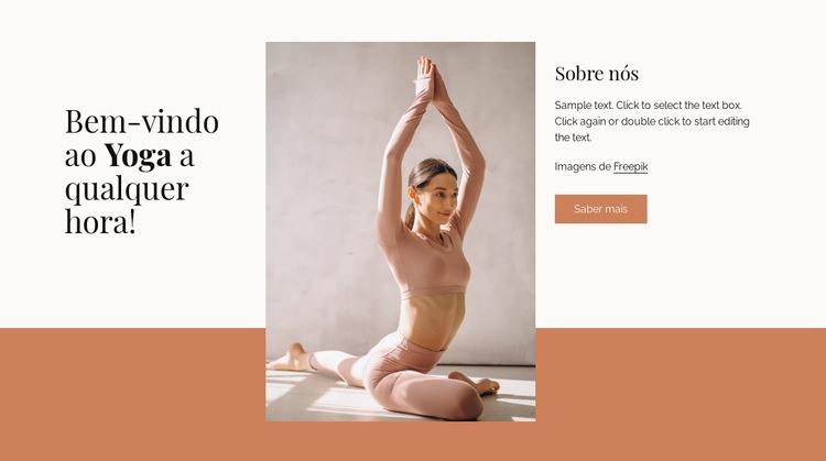 Aulas de ioga e meditação Maquete do site