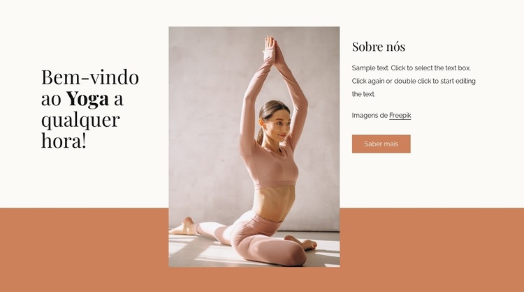 Aulas de ioga e meditação Modelo de site