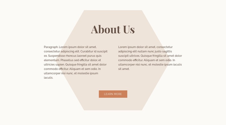 Text with hexagon Squarespace Template Alternative