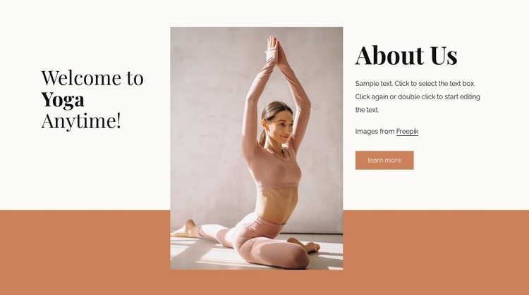 Yoga- och meditationskurser Html webbplatsbyggare