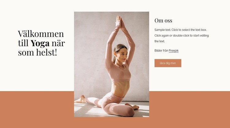 Yoga- och meditationskurser CSS -mall