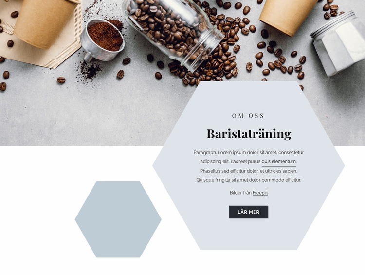 Baristaträning WordPress -tema