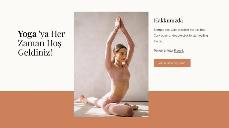 Yoga ve meditasyon dersleri Web Sitesi Mockup'ı