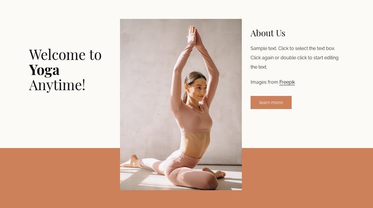 Yoga and meditation classes Web Page Design