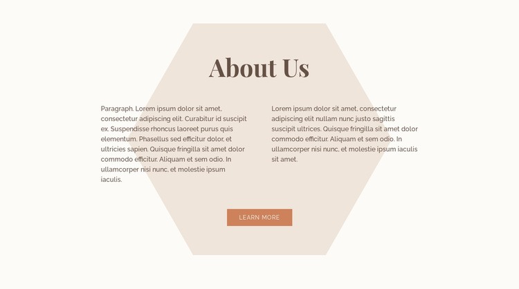 Text with hexagon Web Page Design
